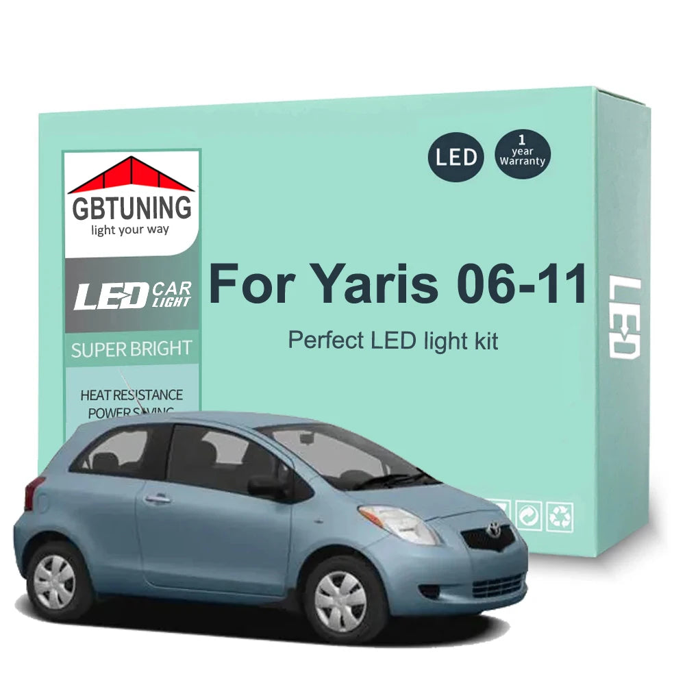 9-Piece LED Interior Light Kit for Toyota Yaris - Canbus Error-Free Bulbs | AUTOKITSHOP
