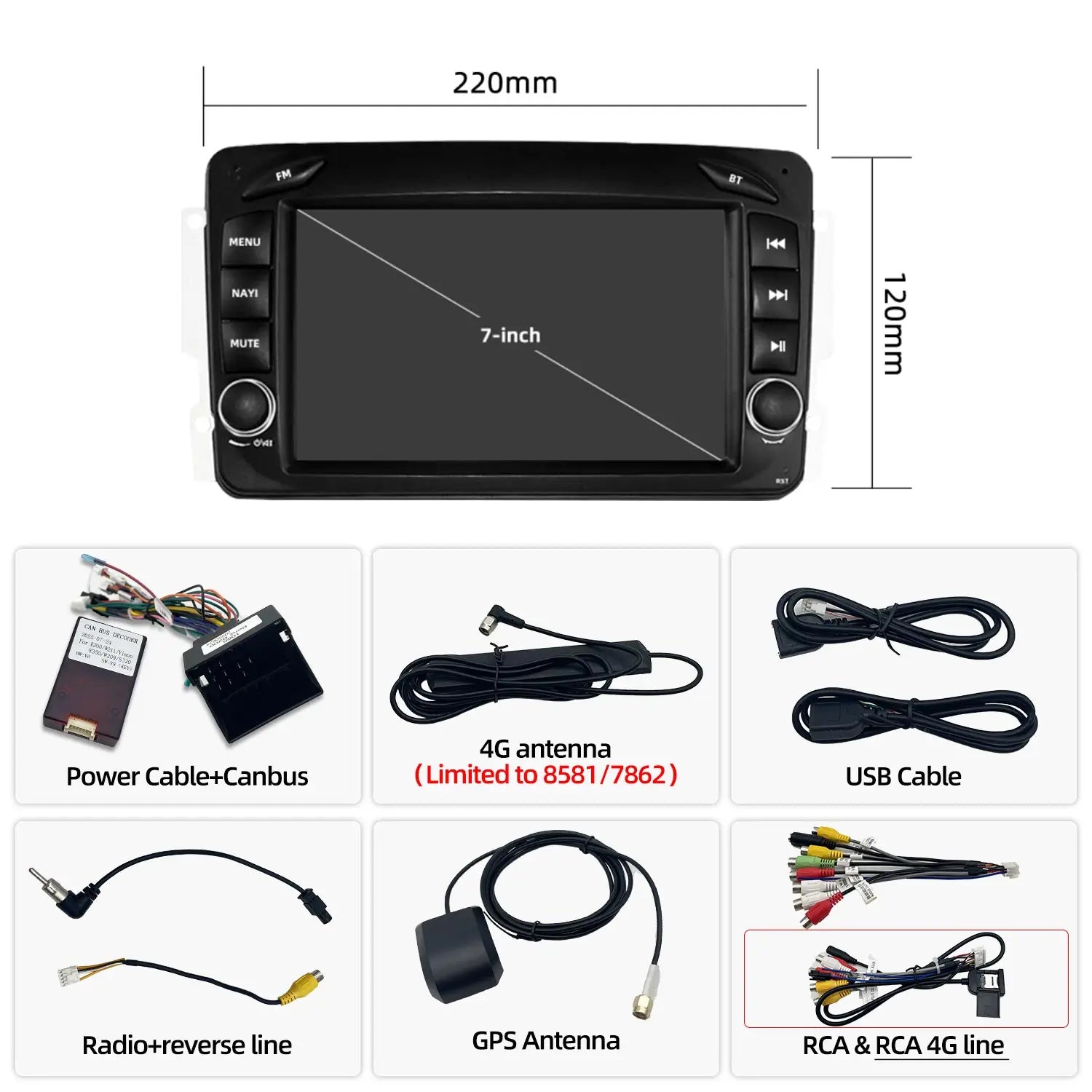 For Mercedes Benz CLK W209 G W463 1998-2004 Multimedia Audio Car Player with Navigation Ca