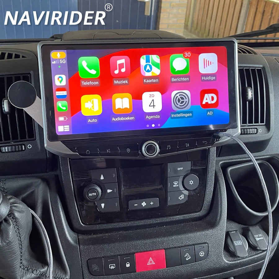 10.88inch Qled Screen Android For Fiat Ducato Peugeot Boxer Citroen Jumper 2006-2022 CarPl