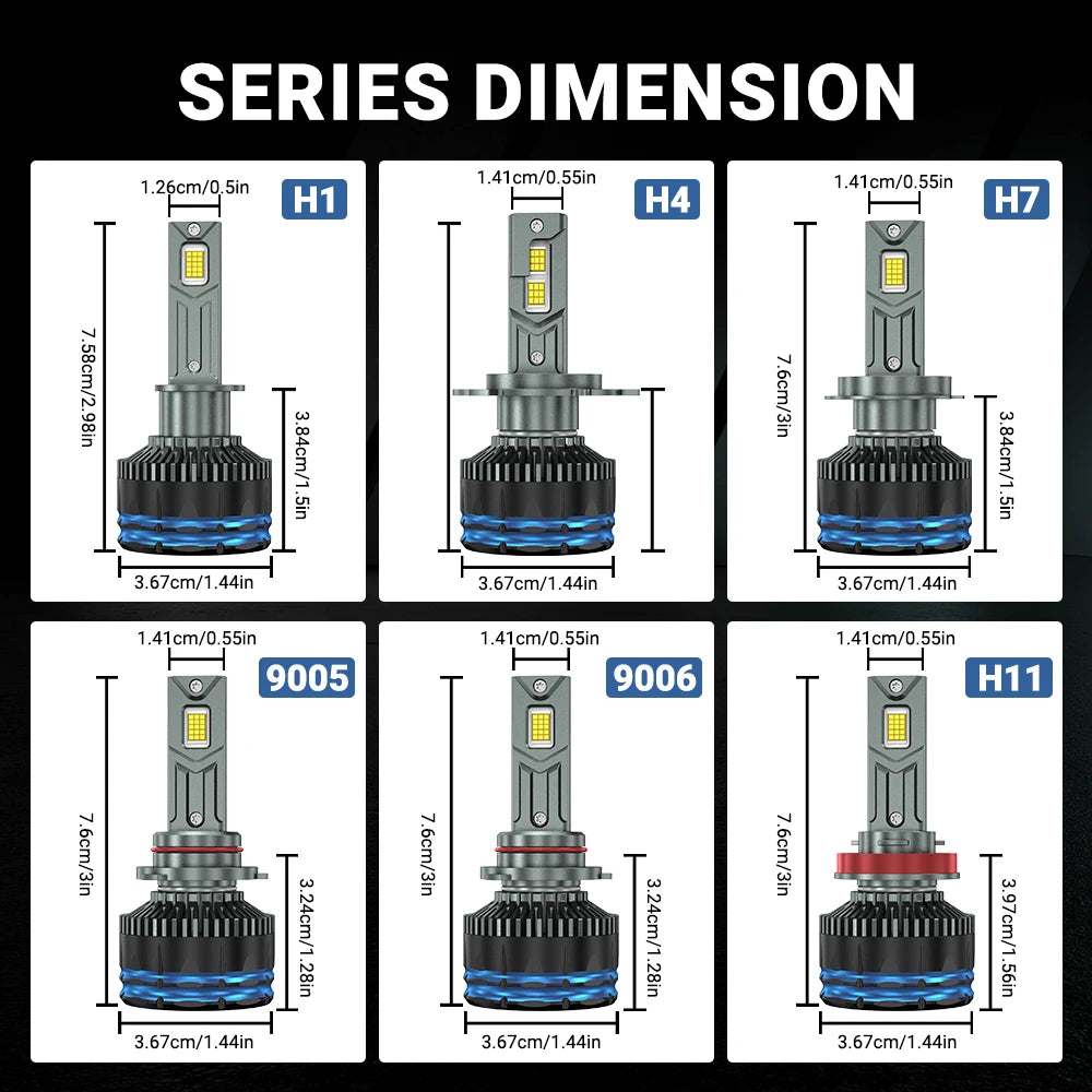 9000W 1880000LM H7 H4 H11 Led Headlight High Power 8890 CSP Canbus H1 H8 9005 HB3 9006 HB4
