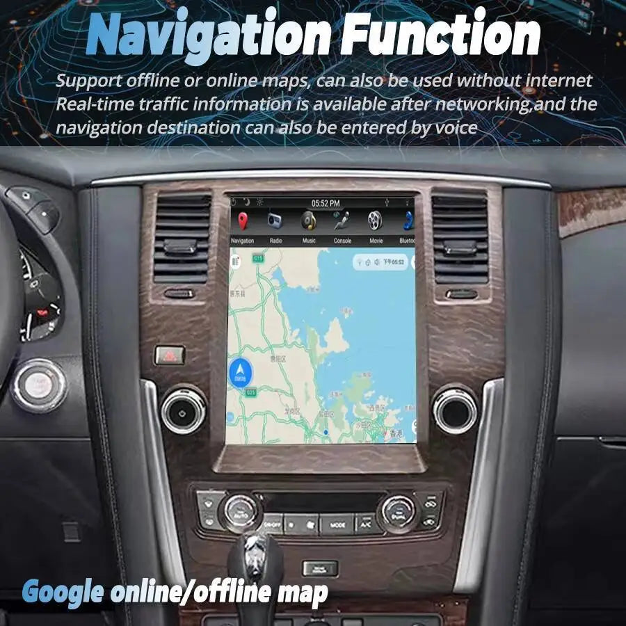 DSP Car Radio For Infiniti Qx80 For Nissan Patrol Y61 Y62 2016 GPS Navi Carplay Android Mu