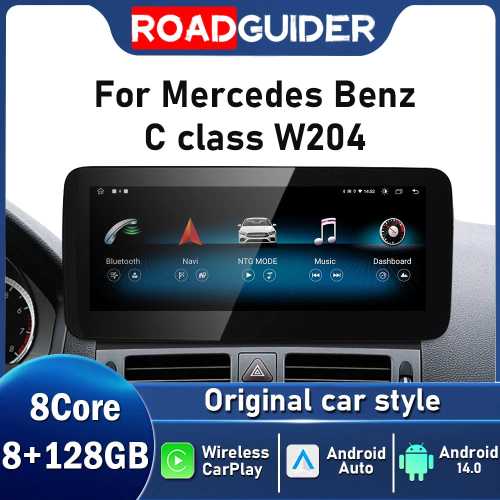 10.25' For Mercedes Benz C CLASS W204 2008-2010 NTG4.0/4.5 Car Radio Multimedia Video Play