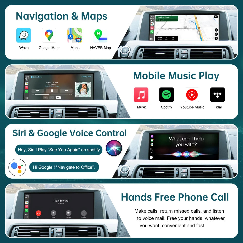 RoadTop Wireless CarPlay Linux Module for BMW Series 6 F06 F12 F13 G32 2010-2020 with Andr