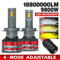 9800W H4 H7 LED Headlights Canbus H1 H11 9005 HB3 9006 HB4 6000K 4300K 3000K Three Color R