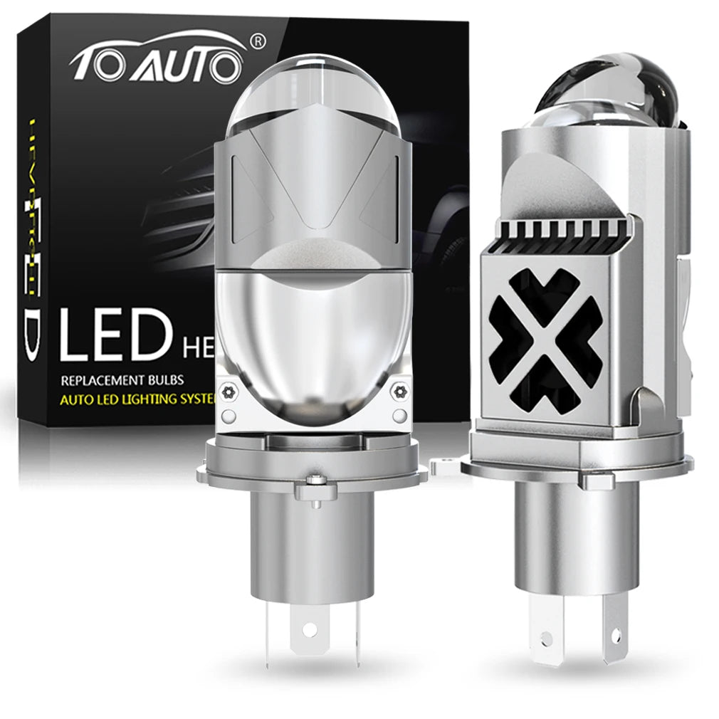 800W 60000LM Double Lens H4 LED Light 9003 HB2 Projector Lens Headlight Canbus Car Lamp Wi