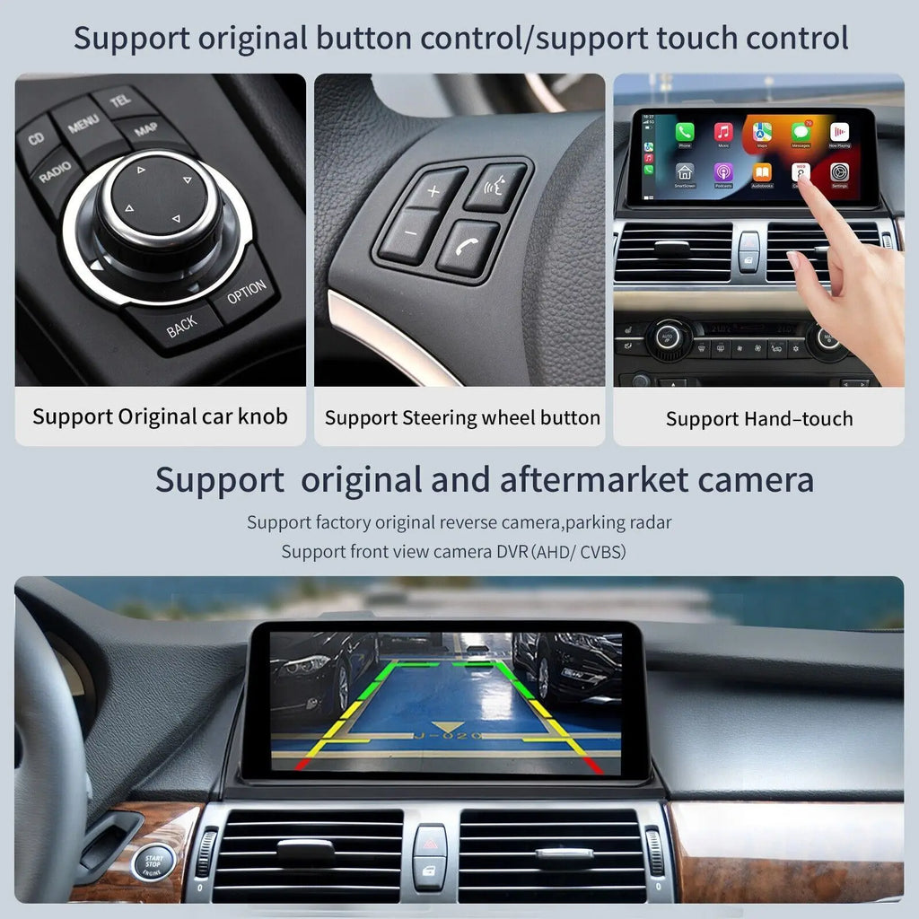10.25" Wireless CarPlay Android Auto Multimedia Display Touch Screen For BMW X5 E70 X6 E71 | AUTOKITSHOP