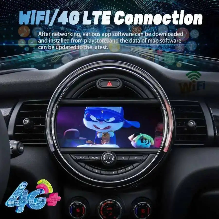 9" Android Stereo For BMW Mini One 2017 F55 Cooper F56 Clubman F54 2015-2018 Wireless CarP