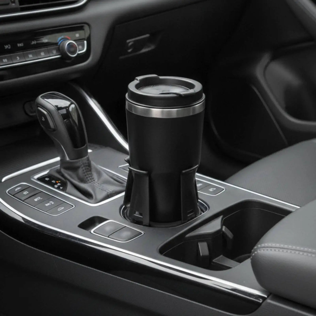 Car Cup Holder Limiter Anti-Bump Cup Holder Limiter with Flexible Arms - Automotive LED Light