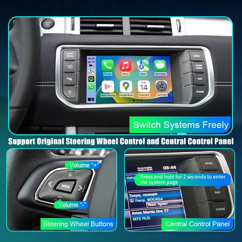 Wireless ios Carplay For Land Rover/Jaguar/Range Rover/Evoque/Discovery Android Auto Ai Bo