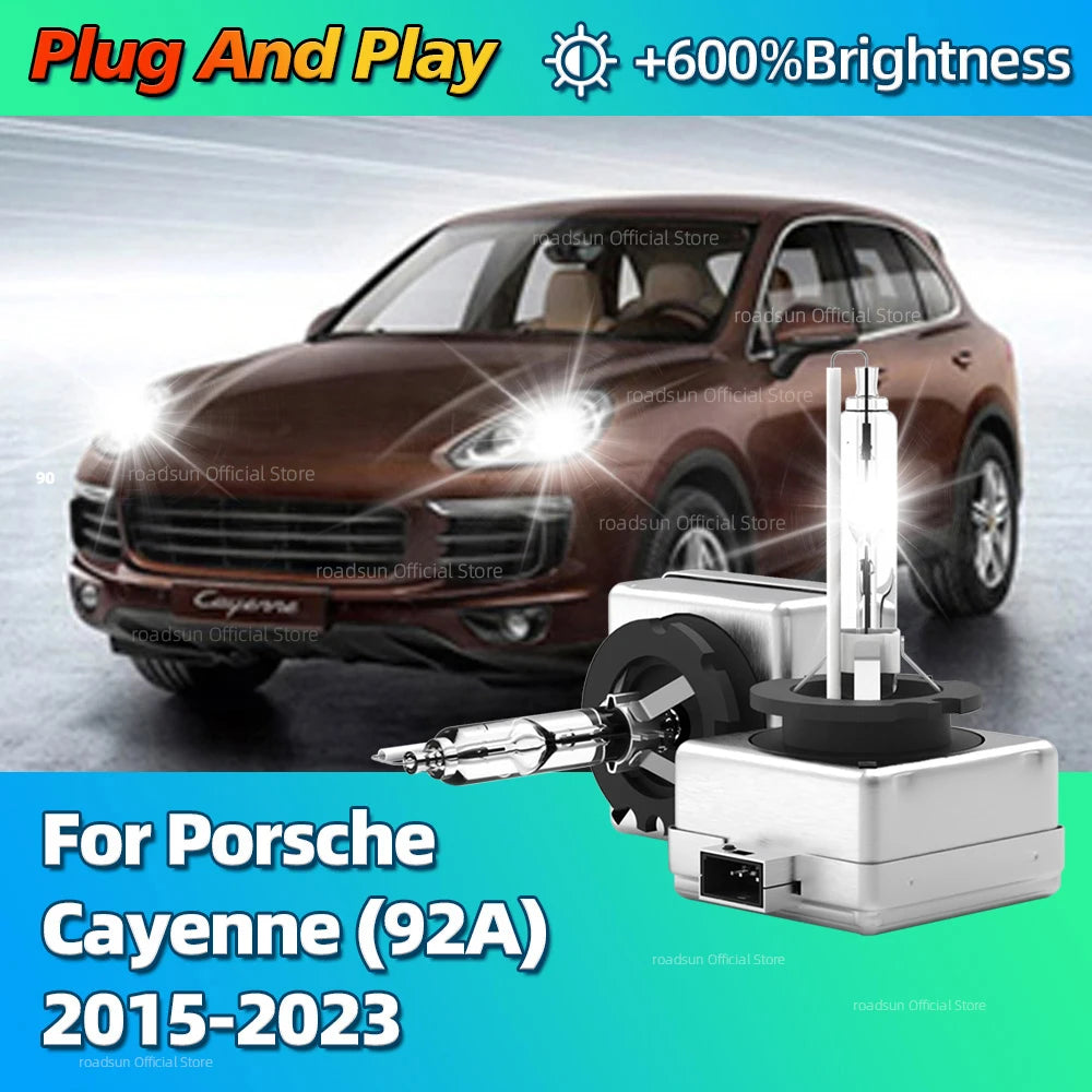 35W HID Xenon Bulb D3S 6000 Car Headlight 10000LM Bright For Porsche Cayenne 92A 2015 2016