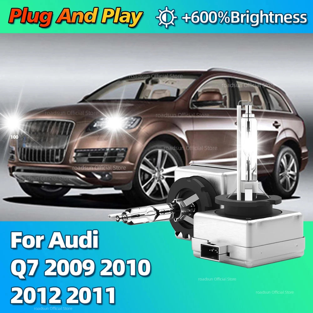 35W D3S HID Replacement Bulb Xenon Headlight 10000LM Bright Car Lamp 6000K For Audi Q7 200