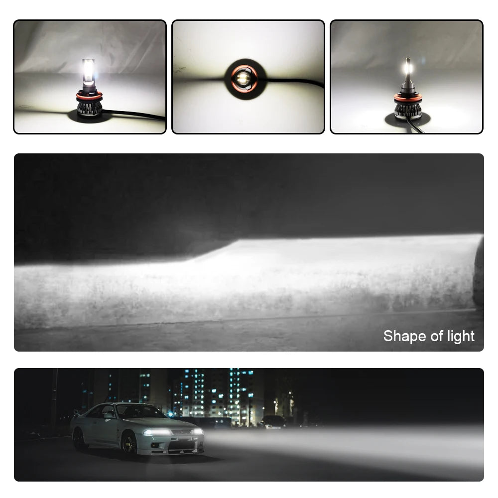 LED H4 Car Headlight Bulbs H1 H7 H8 H9 H11 Headlamps Kit 9005 HB3 9006 HB4 Auto Driving Ru