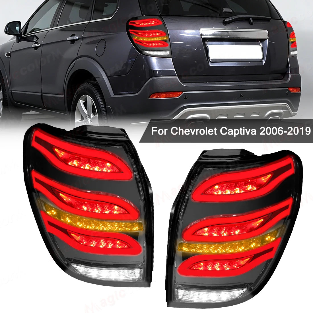 LED Car Tail Lamps For Chevrolet Captiva 2007 2008 2009 2010 2011 2012 2013-2018 Dynamic T | AUTOKITSHOP