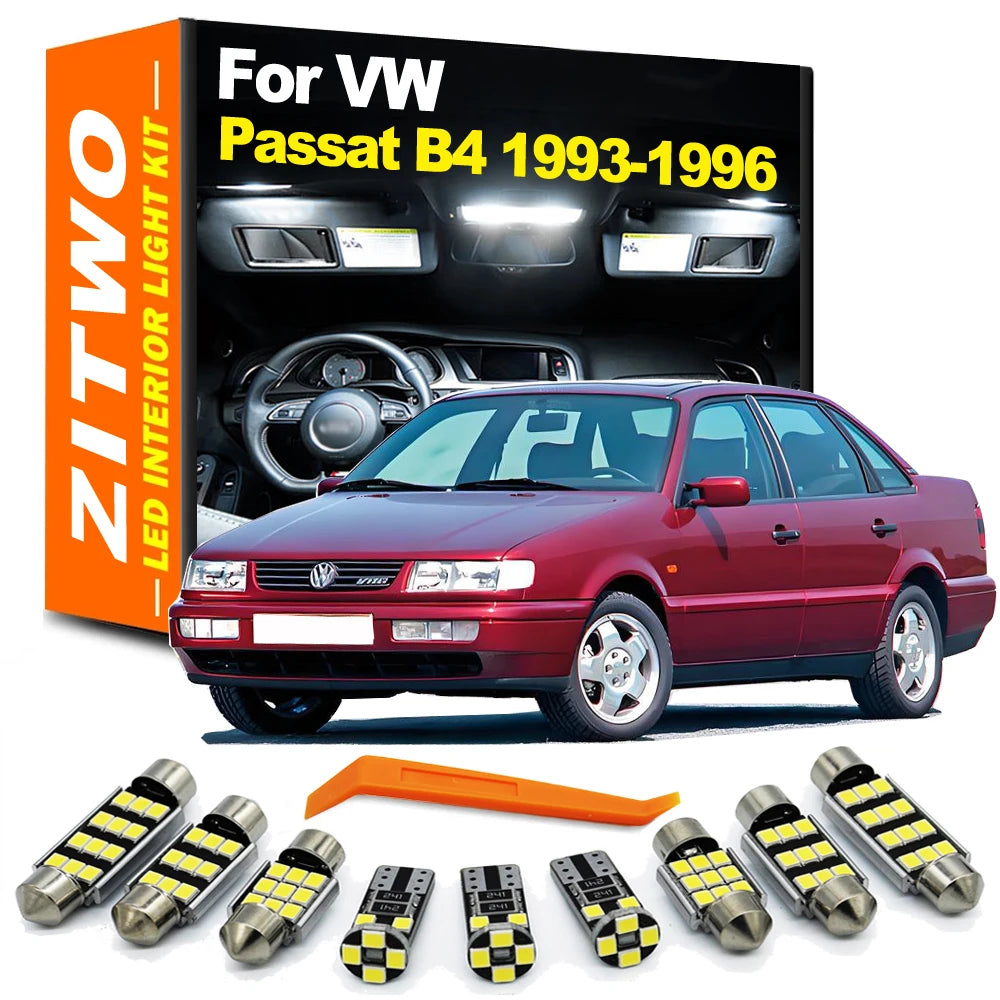 ZITWO 12Pcs Canbus For VW Volkswagen Passat B4 Sedan Variant 1993 1994 1995 1996 LED Bulb Interior Map Reading Trunk Light Kit
