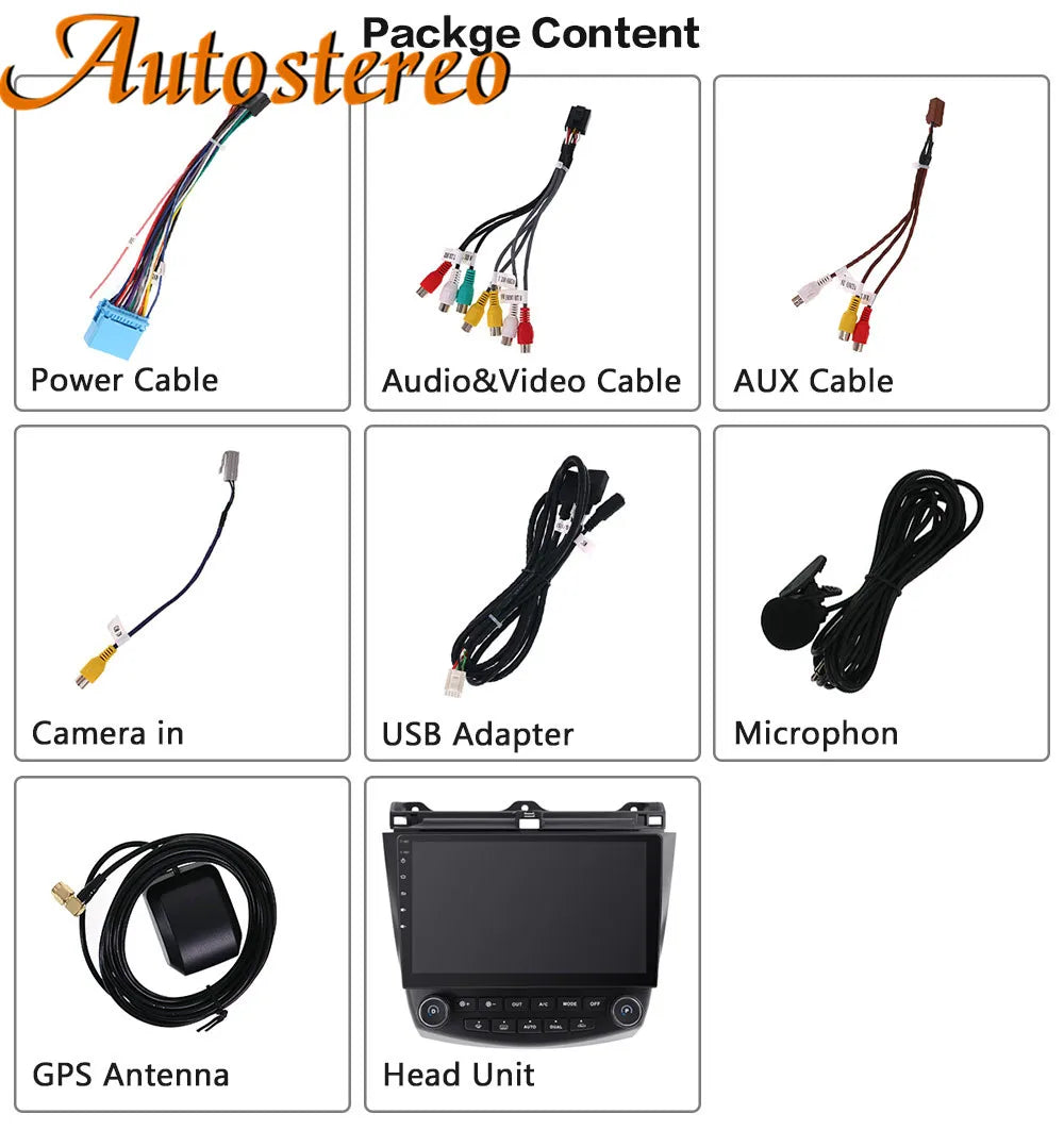 Android 14 Carplay For Honda Accord 7 2003-2007 Car Radio Auto GPS Navigation Multimedia P
