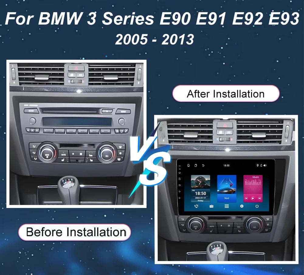 Android 16 For BMW 3 Series E90 E91 E92 E93 2005-2013 Carplay Car Radio Multimedia Player