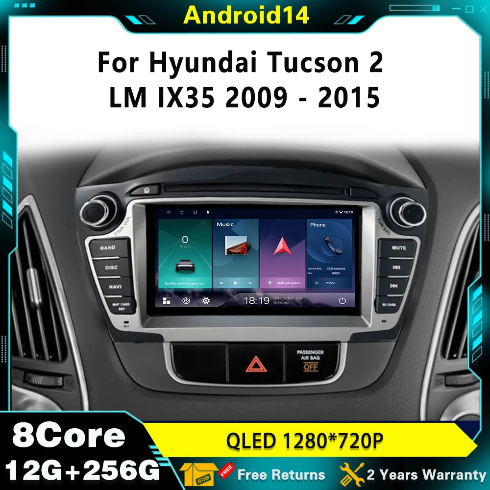 7inchi For Hyundai Tucson 2 LM IX35 2009 - 2015 Radio Stereo Head Unit Multimedia Player G