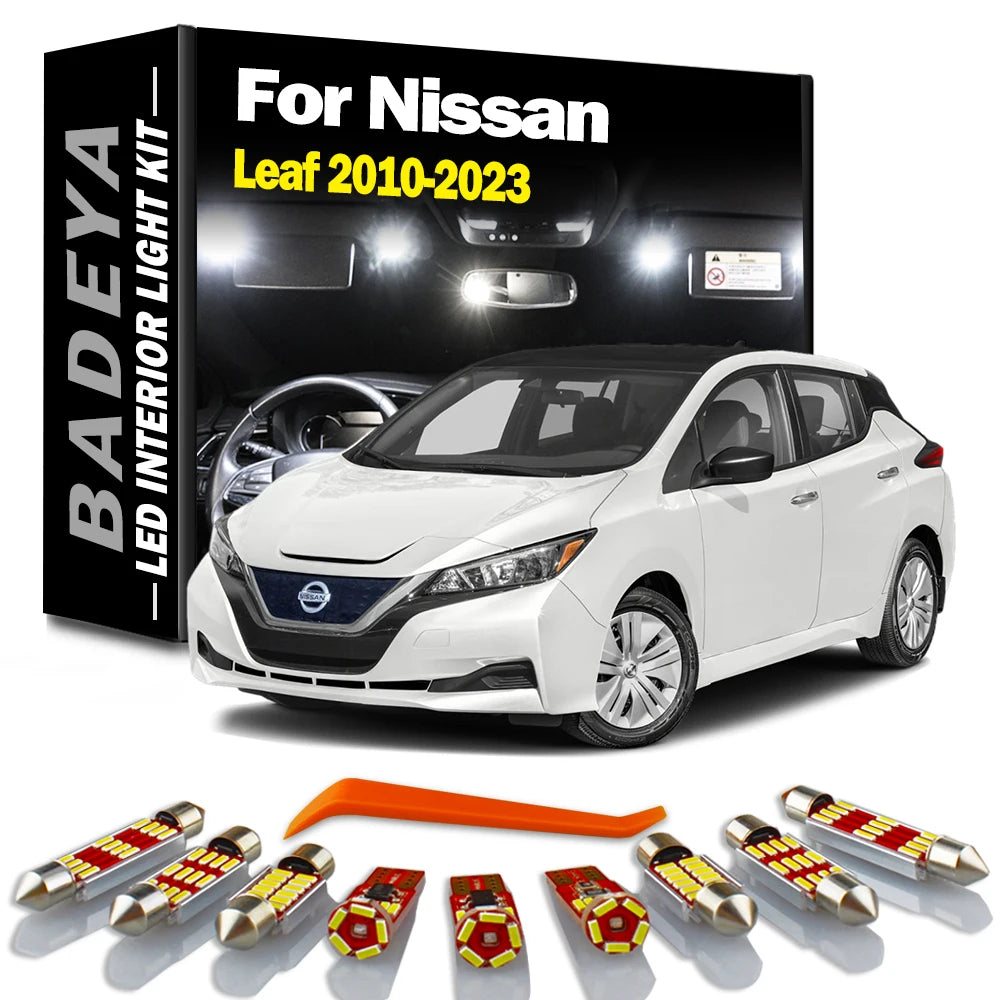 LED Interior Light Kit for Nissan ZE0 ZE1 2010-2013 - Canbus Error-Free Interior Bulbs