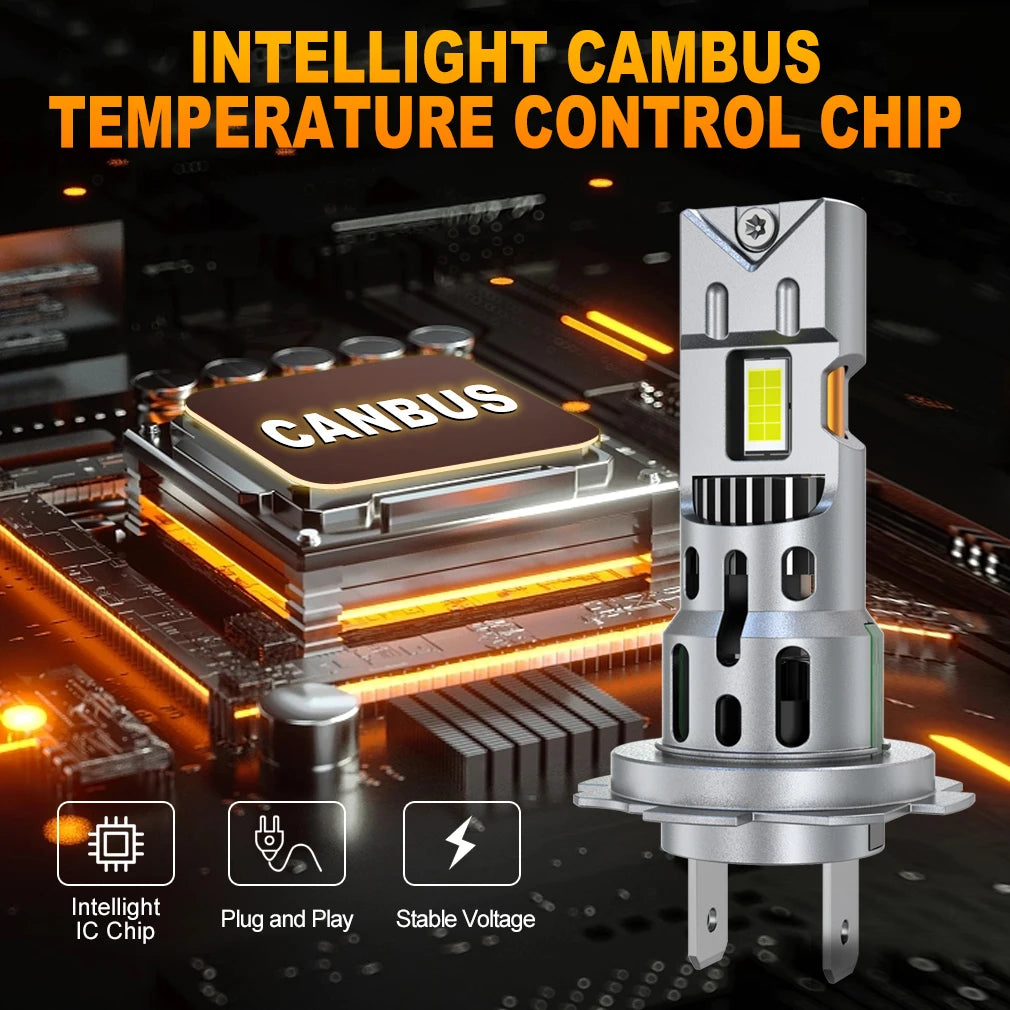 XSTORM H7 LED Car Lights Bulbs 150w 40000LM With Fan Turbo Lights H7 LED Headlight 6500K 1