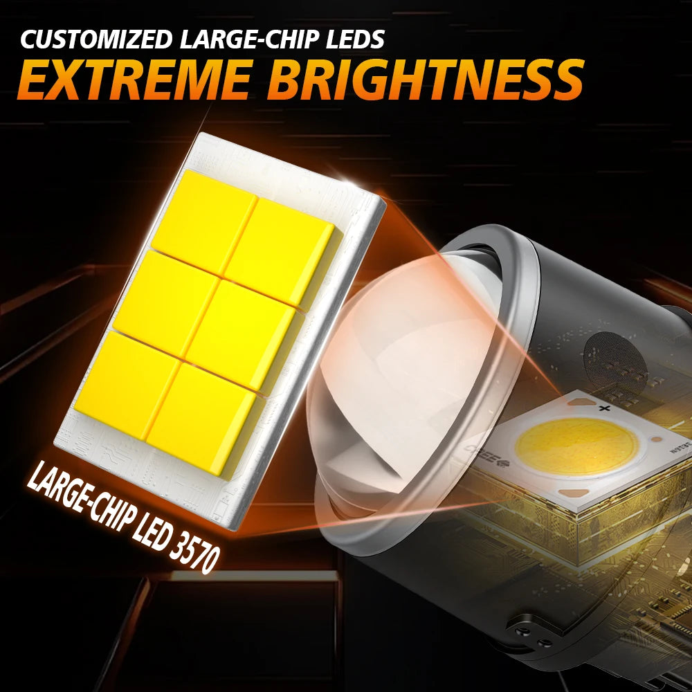 3.0 Inch Bi-LED Projector Lenses Fog Lamp 6000K White 3000K Yellow Car Accessories Fog Lig