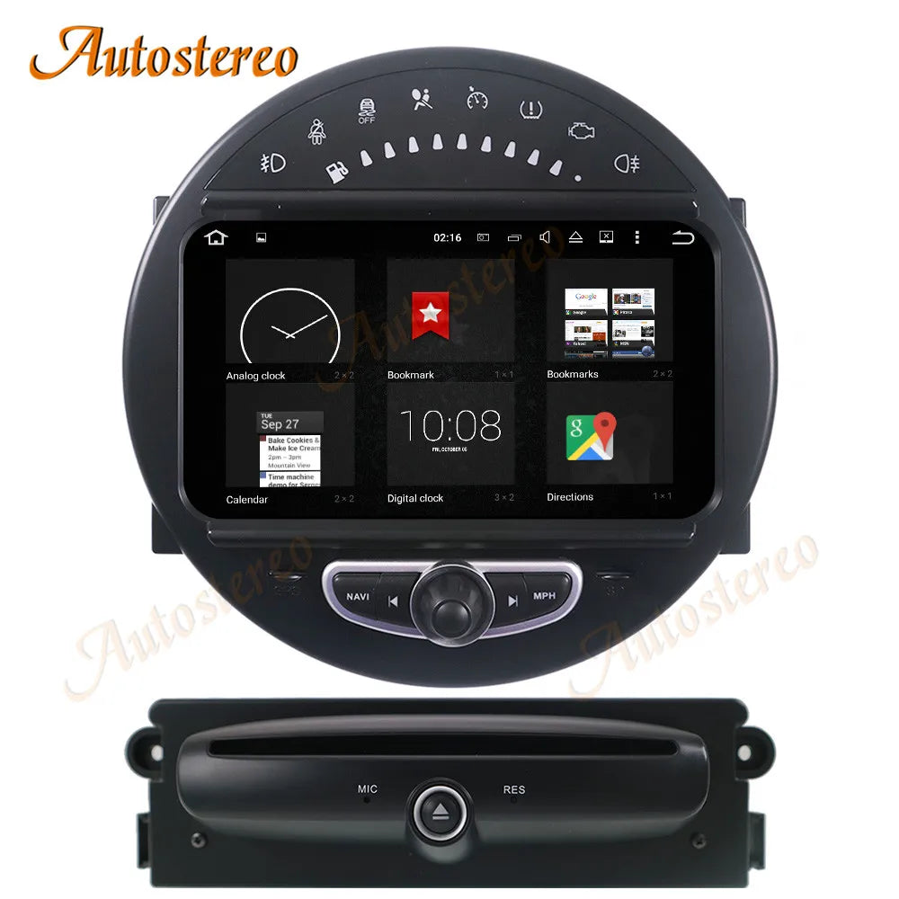 For Mini Cooper 2006-2013 Android 13 Car GPS Navigation DVD Player Head Unit Multimedia Pl