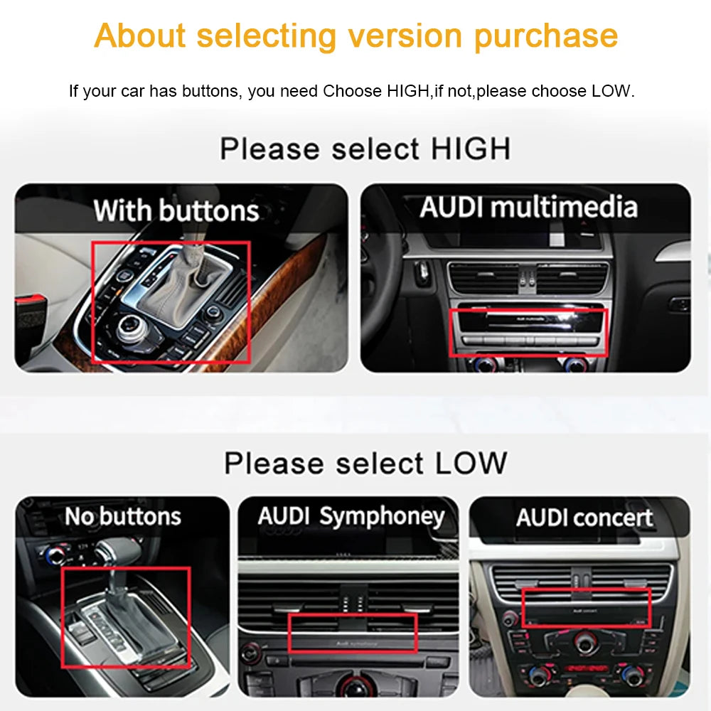 8.8inch Head Unit Android 14 For Audi A4 A8 2009 2010 2011 - 2012 Car Multimedia Radio Pla