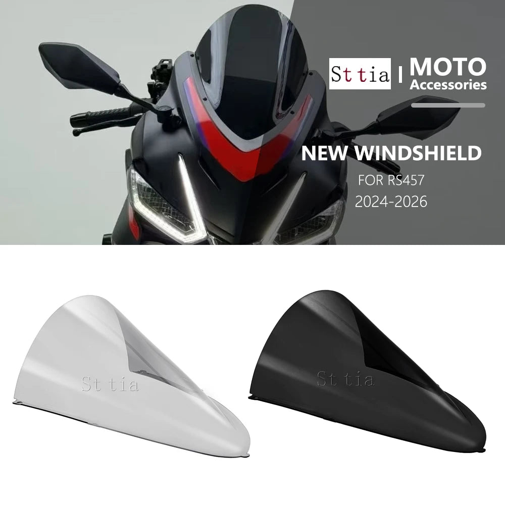 Windshield Fit Aprilia RS457 rs457 RS 457 2024 2025 2026 rs 457 Motorcycle WindScreen Front Wind - Automotive LED Light
