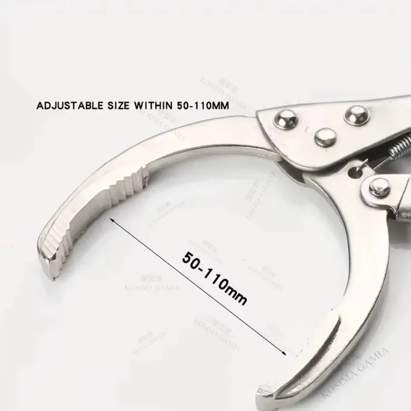 Adjustable Clamp Oil Filter Wrench Tool for Car Truck Oil Change Universal Fit for Engine Filter - Automotive LED Light