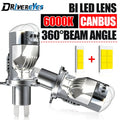 H4 Bi LED Mini Projector Lens Motorcycle Lamp Canbus 1:1 Wireless Plug&Play Car Headlight