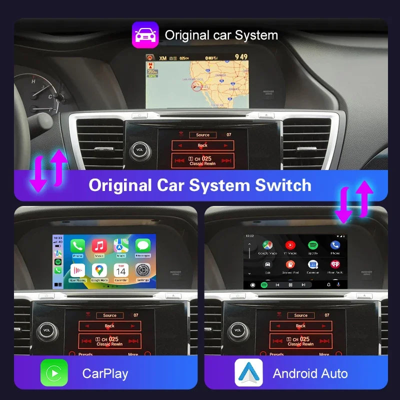 Wireless CarPlay Android Auto for Honda Accord / Odyssey Mirror Aftermarket CarPlay Upgrad
