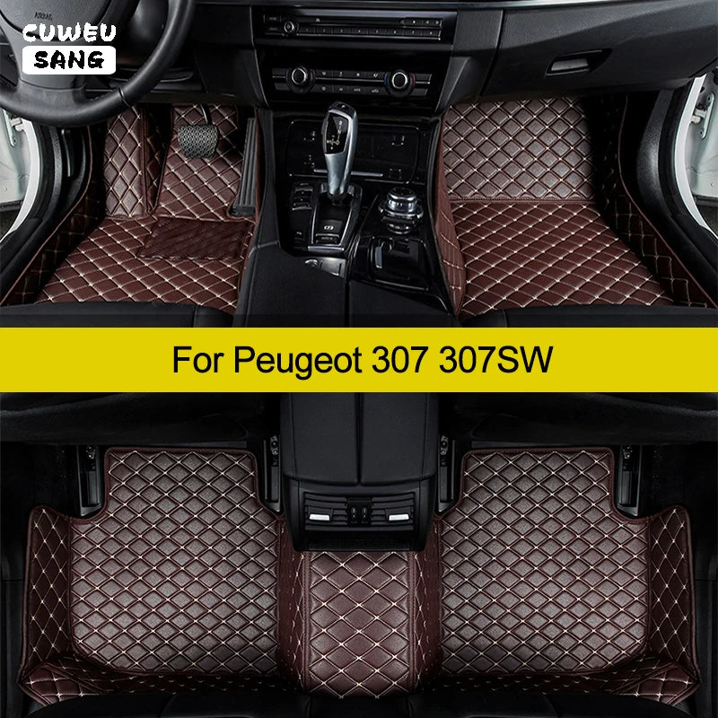 CUWEUSANG Custom Car Floor Mats For Peugeot 307 307SW Auto Carpets Foot Coche Accessorie | AUTOKITSHOP