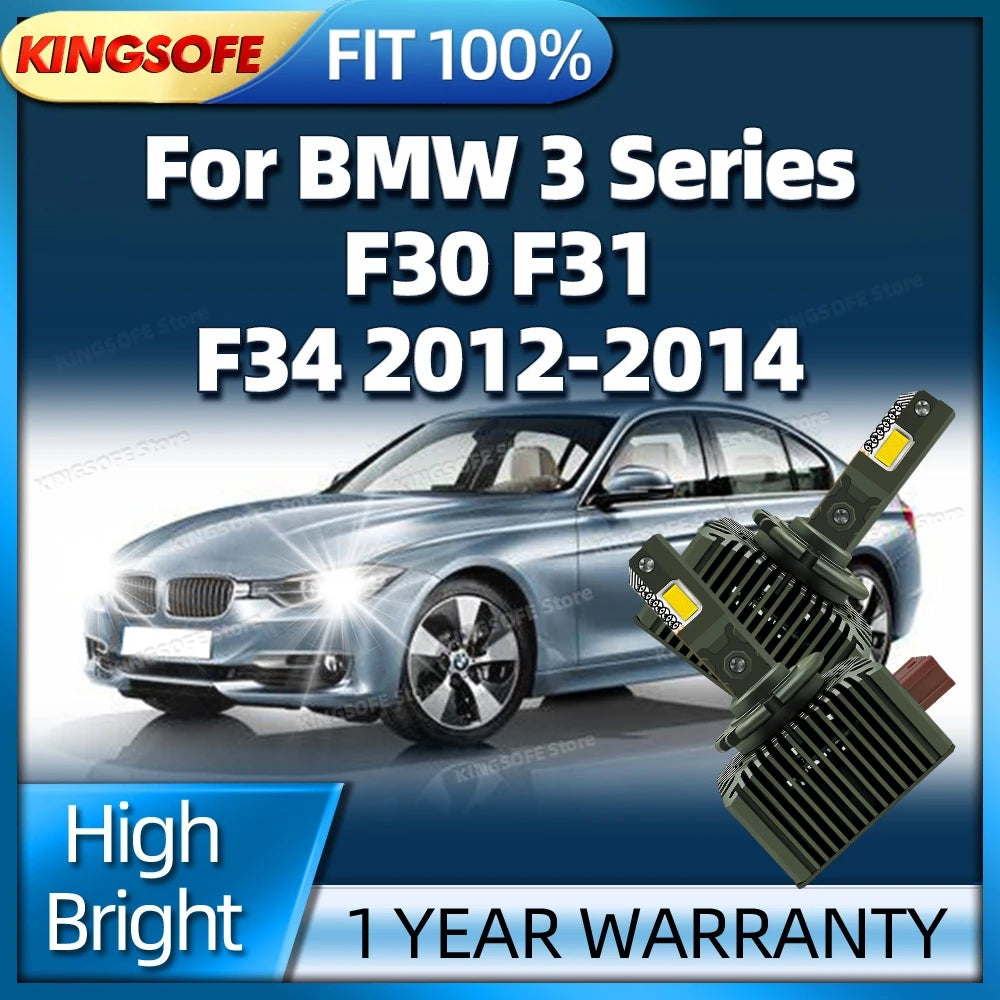 Car Headlight D1S LED Canbus Light Bulbs 50000LM Replace HID Lamp For BMW 3 Series F30 F31