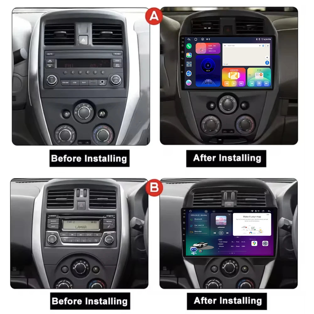 9 lnch For Nissan Versa Latio Sunny 2014 2015 2016 2017 2018 2019 Android 16 Car Audio Mul