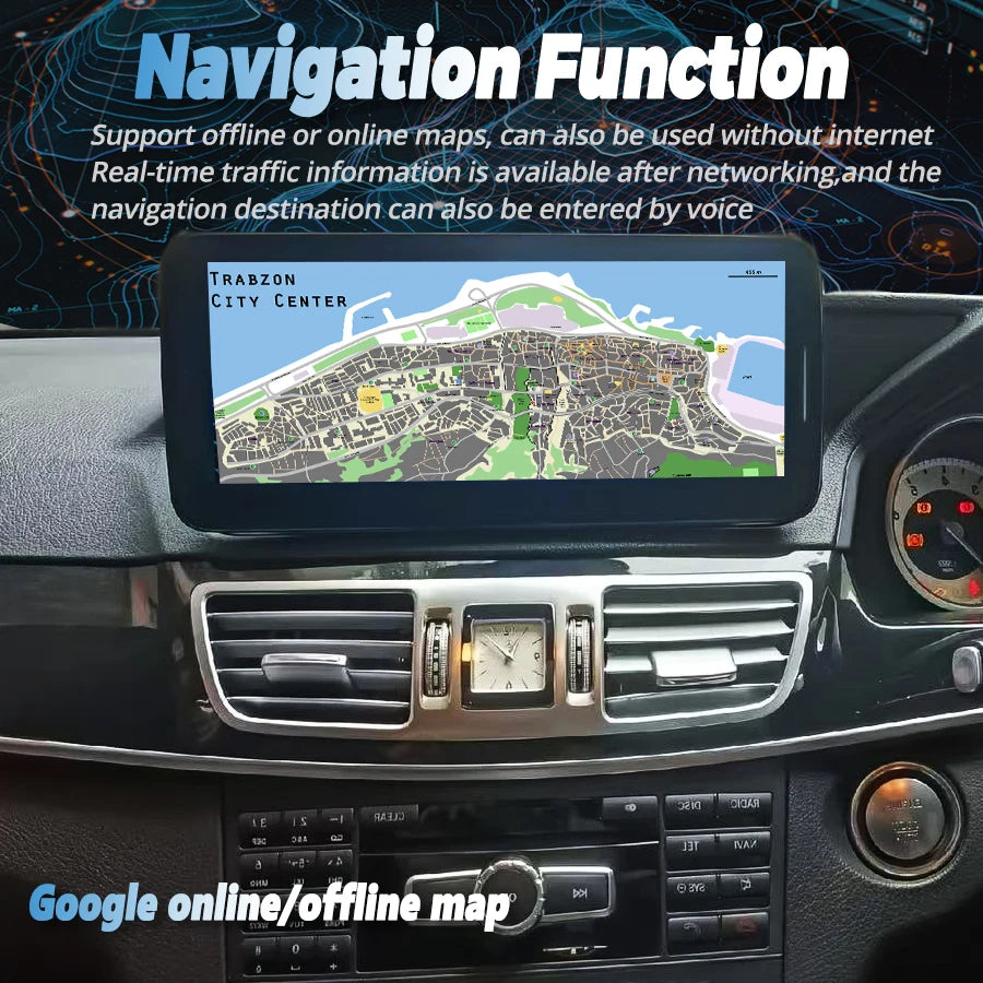 Bluetooth DSP Car Radio For Benz E W207 A207 C207 2014 Screen Android 14 Navi Wireless Car