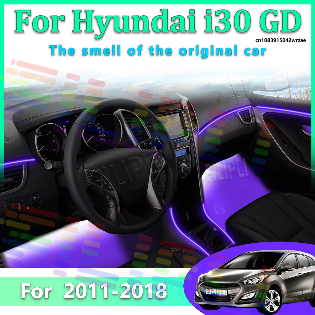 64 RGB - Neon Strip - for Hyundai 2011-2018 - App Control - Car Interior Lighting | AUTOKITSHOP