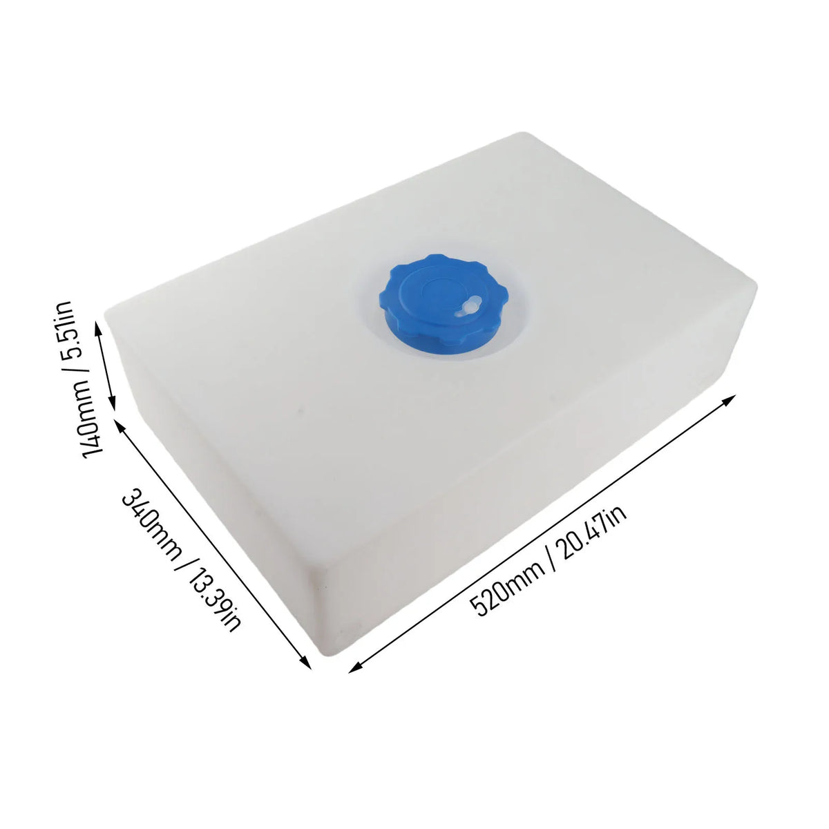 4 Sizes 5 Gallons RV Water Storage Tank Heat Cold Resistant PE Fresh Water Tank for RV Trailer B - Automotive LED Light