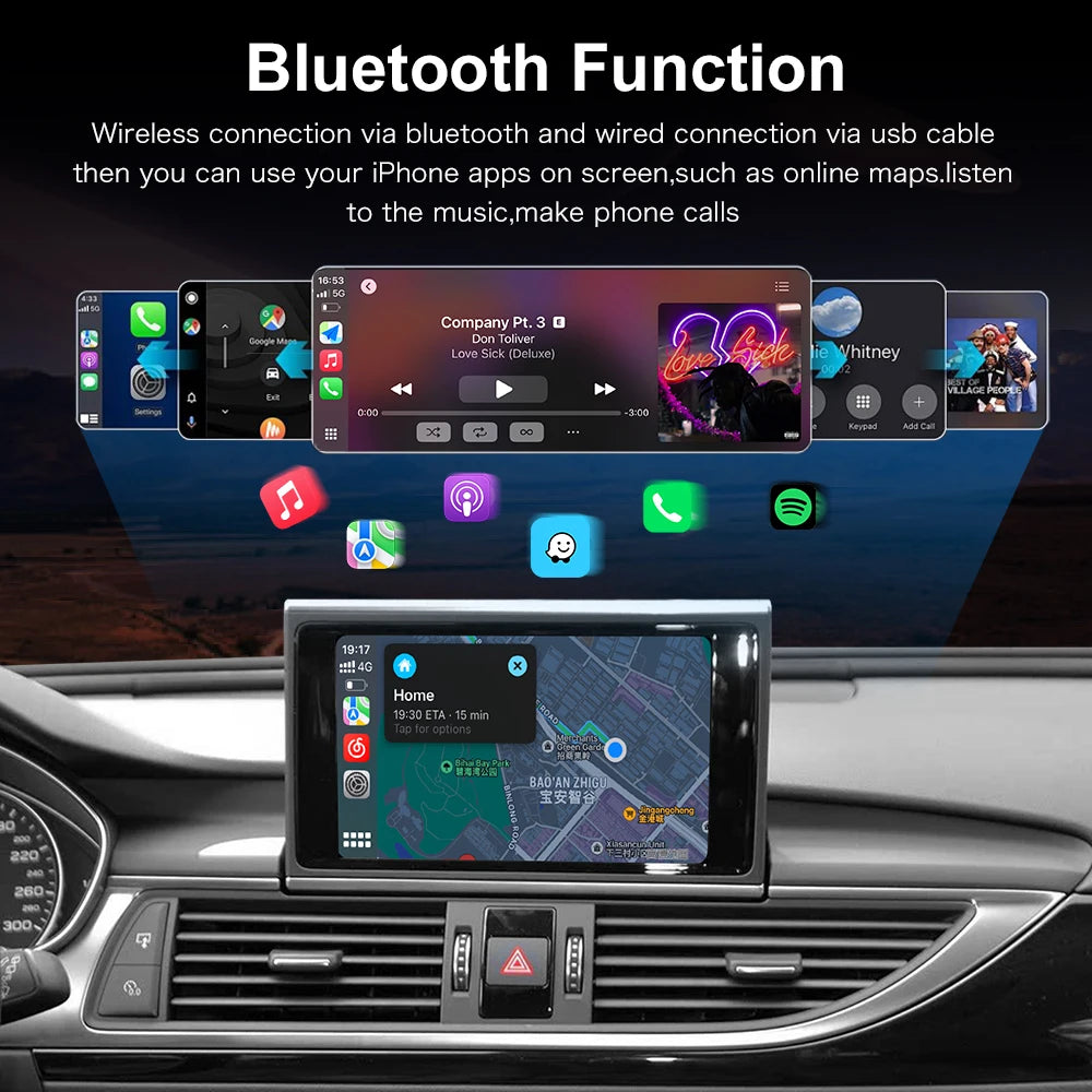 For Audi A6 A7 Wireless CarPlay Android Auto Supports Bluetooth audio and OEM reversing Ca | AUTOKITSHOP