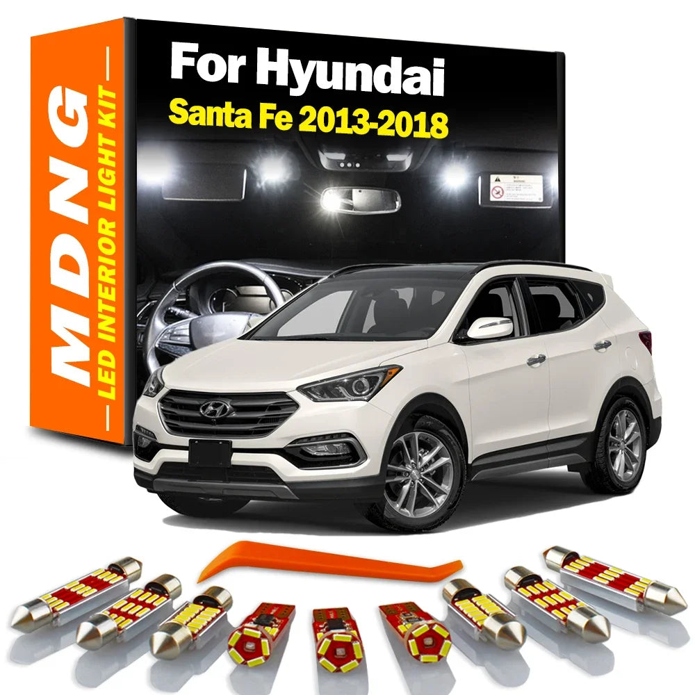 LED Interior Light Kit for Hyundai Santa Fe - Canbus Error-Free Bulbs | AUTOKITSHOP