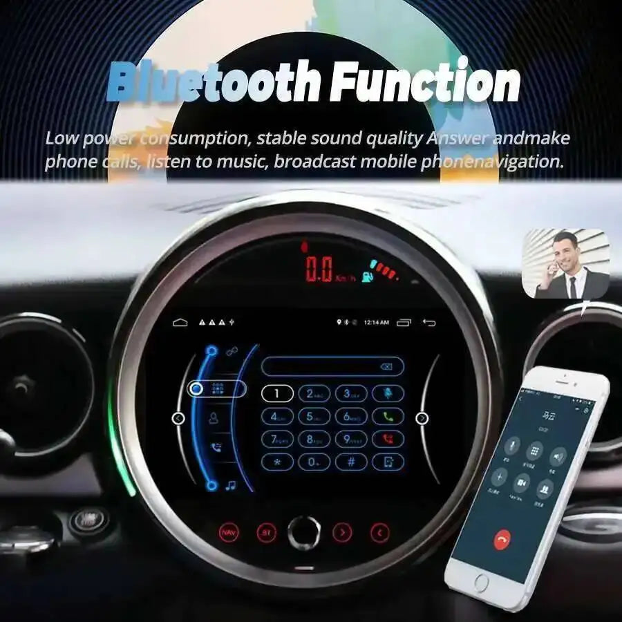 Navirider DSP Android 14 SIM Multimedia Video Player For BMW Mini Cooper R56 R60 R51 2006