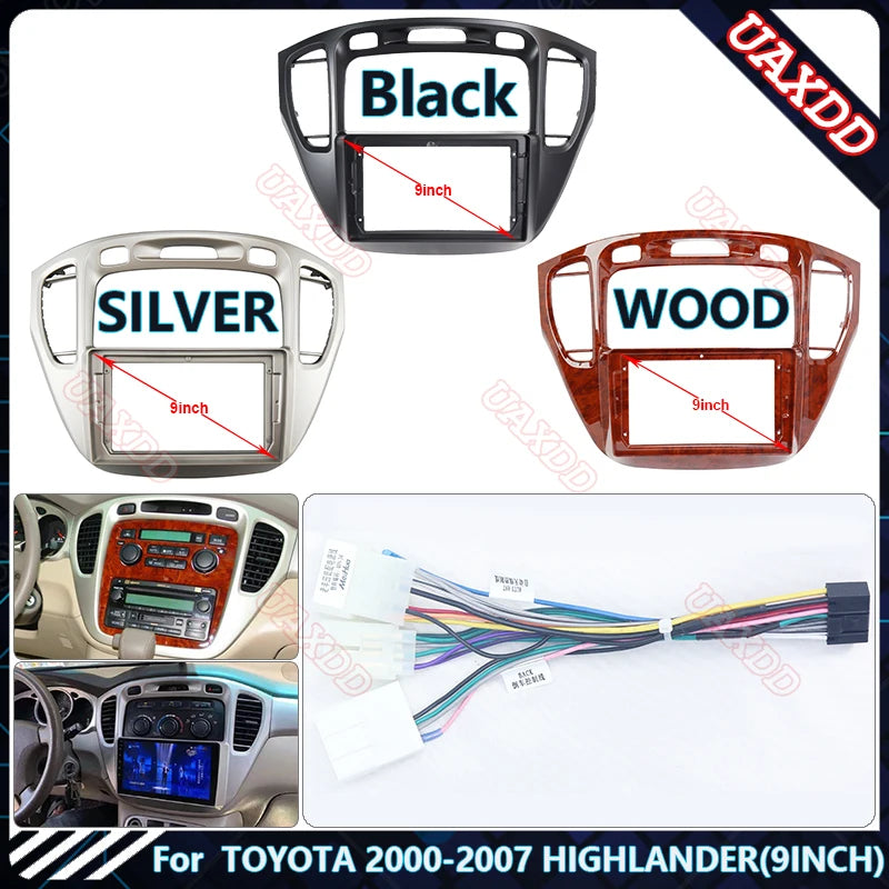For TOYOTA 2000-2007 HIGHLANDER 9INCH Car dvd radio Android Host speaker decoder cd MP3 MP