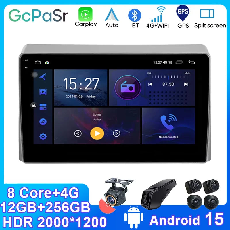 For Toyota Hiace XH10 H200 5 Ⅴ 2004 - 2021 Car Radio Android Auto Carplay GPS Navigation M
