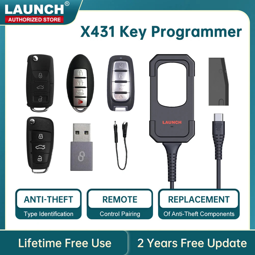 LAUNCH X431 Key Programmer Read Write IMMO Chip Programming Smart Key Anti theft work with