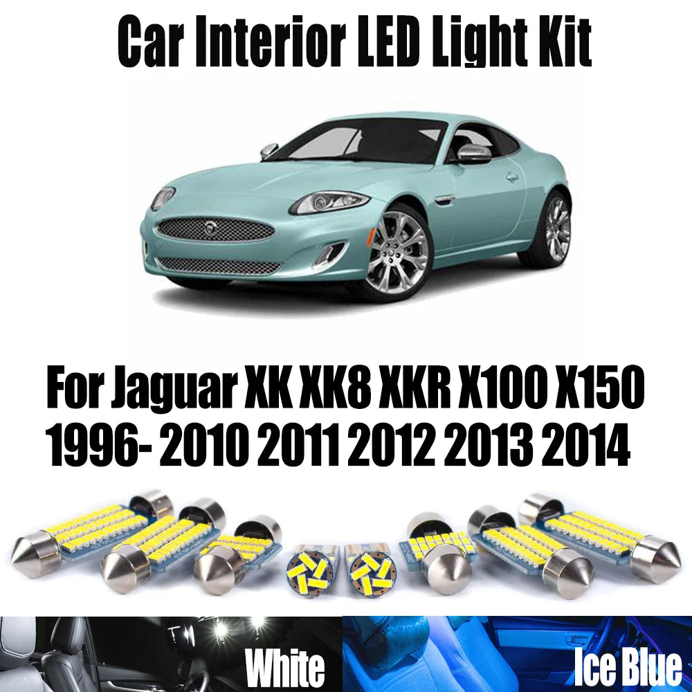 LED Interior Light Kit for Jaguar XK XK8 XKR X100 X150 1996- 2011 - Canbus Dome Map Door Trunk Bulbs | AUTOKITSHOP