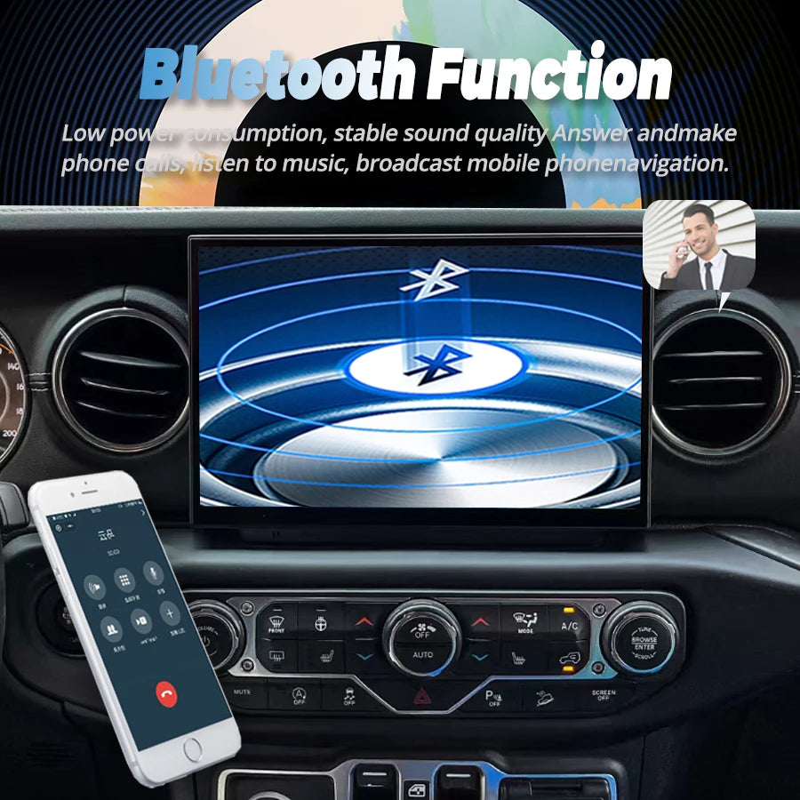 11.8inch For Jeep Wrangler 2018-2022 Android Car Radio Multimedia Video Player Stereo Wire