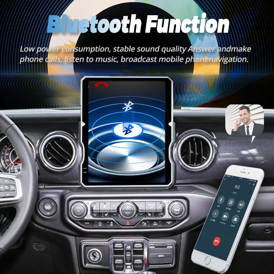 For Jeep Wrangler JL 2018-2023 Car Radio Carplay Audio GPS Navigation Media Video Player T