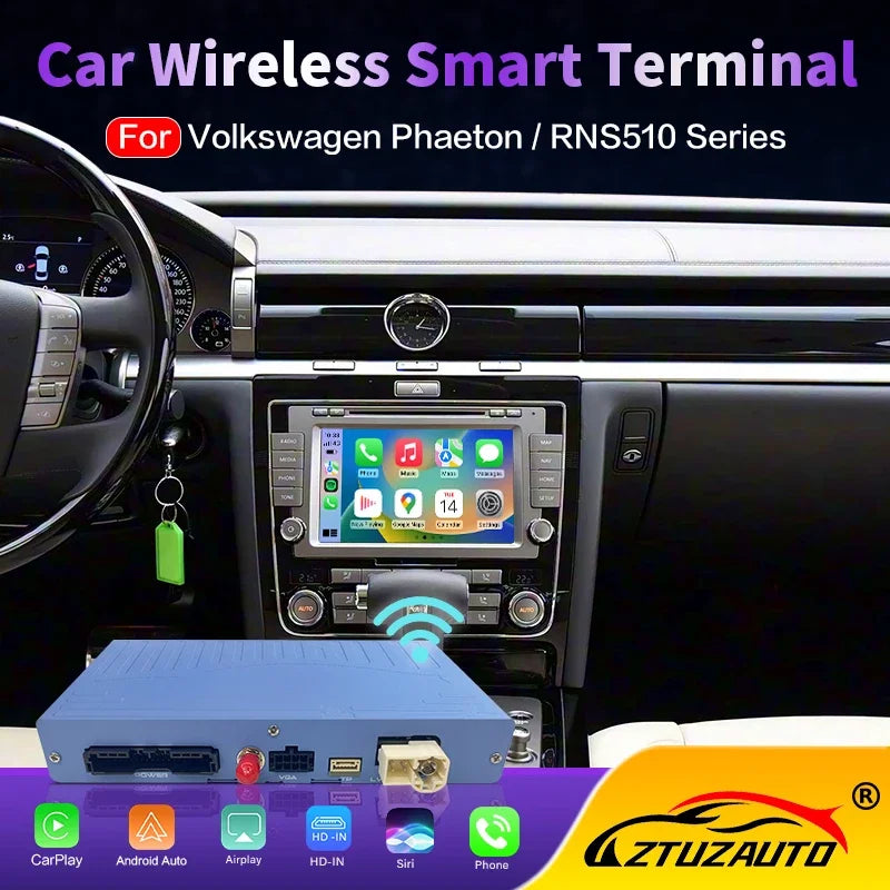 Wireless CarPlay For Volkswagen RNS510 Series/ Phaeton Smart Android Auto Mirror Link AirP