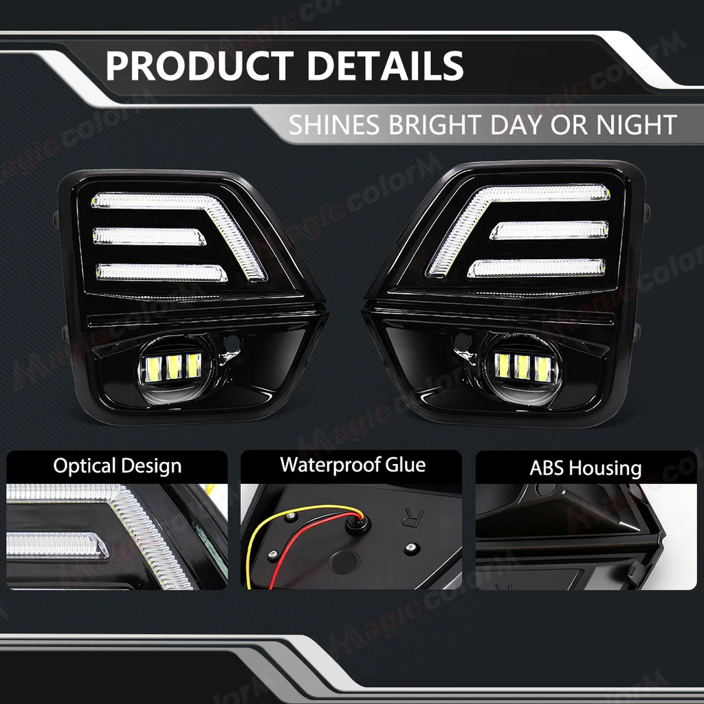 LED DRL Fog Lamps For Chevrolet Colorado WT LT Trail Boss Z71 2023 2024 2025 Daytime Runni | AUTOKITSHOP