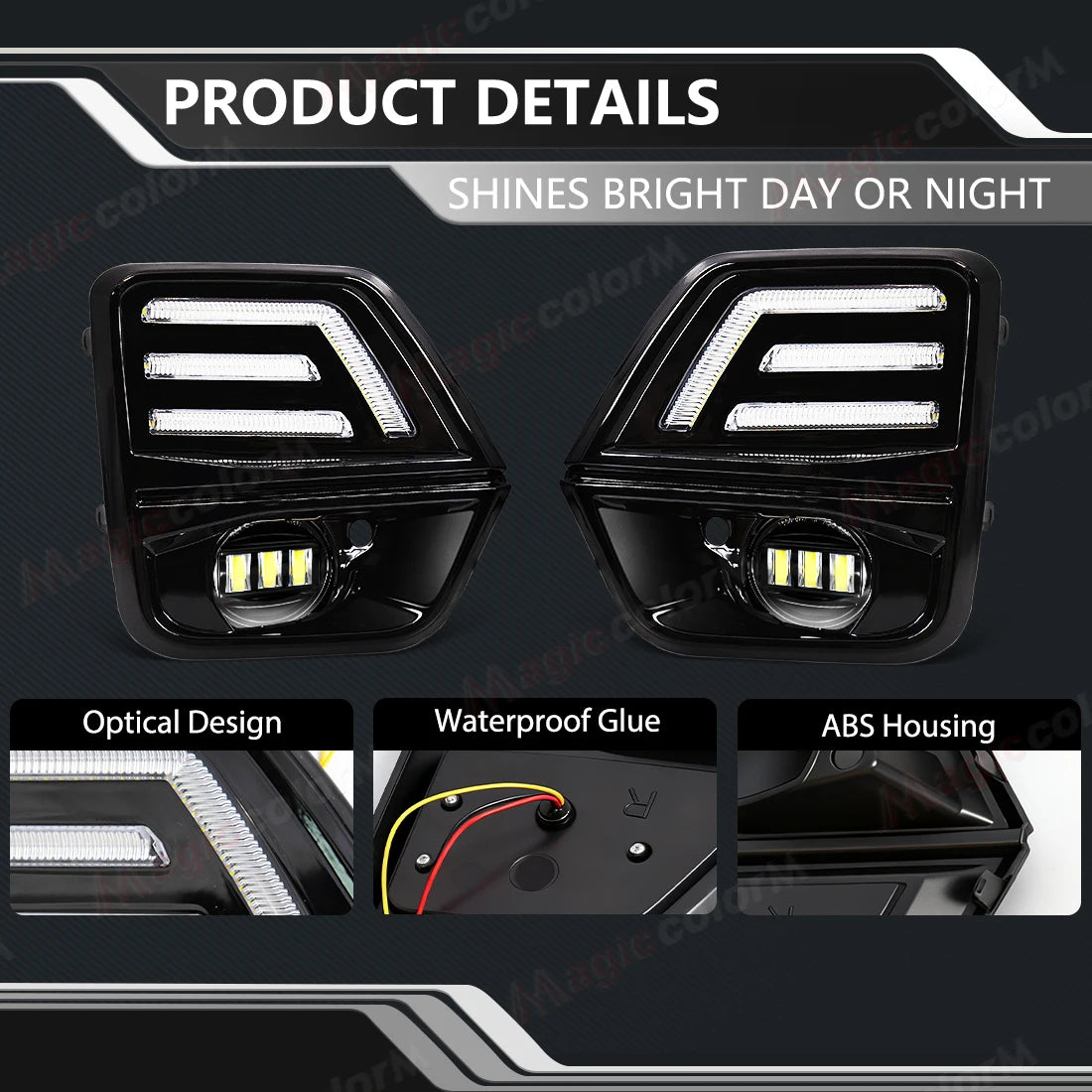LED DRL Fog Lamps For Chevrolet Colorado WT LT Trail Boss Z71 2023 2024 2025 Daytime Runni | AUTOKITSHOP