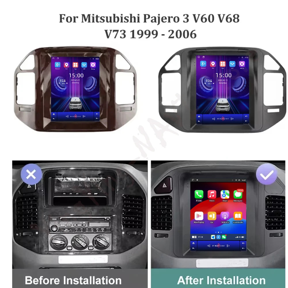 For Mitsubishi Pajero 3 V60 V68 V73 1999-2006 Android16 Auto Car Radio Wireless Carplay GP