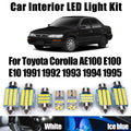 8-Piece LED Interior Light Kit for Toyota Corolla E100 E10 1991-1993 - Canbus Error-Free Interior Bulbs